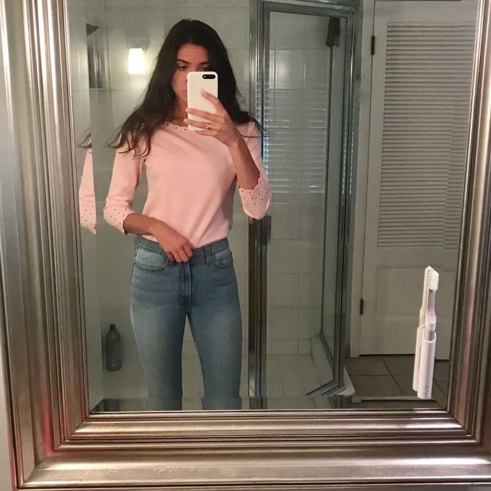 Talbots Pink Quarter Sleeve Top